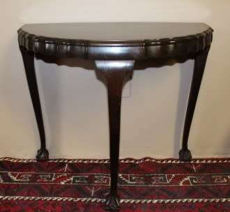 ball and claw half moon table