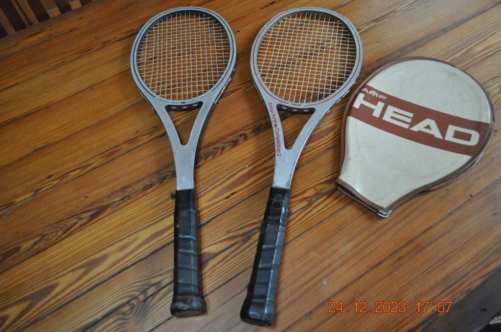 Rackets Vintage Head Arthur Ashe Competition 1 and 2 Tennis Rackets