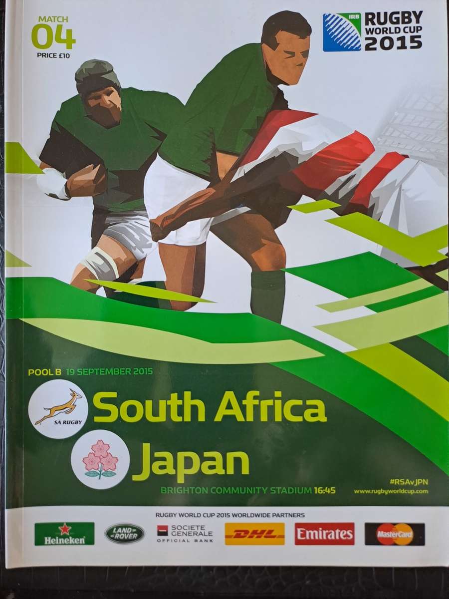 Sporting Memorabilia - Rugby programme - South Africa v Japan 19 ...