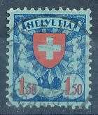 Switzerland & Helvetia - SWITZERLAND - 1924 - 1.5fr Coat of Arms - FINE ...