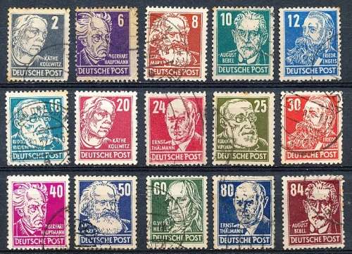 Germany & Colonies - GERMANY / DDR - 1952 Joint Russian Zones Stamps ...