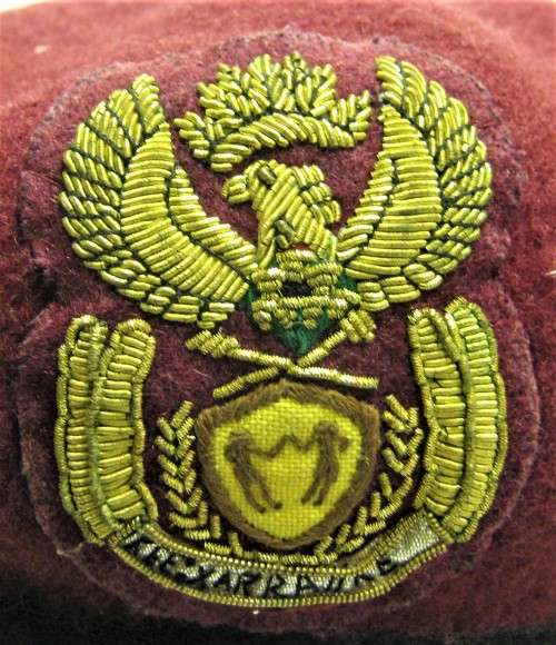 South African Army - SANDF - S.A. MEDICAL SERVICES BERET WITH BULLION ...