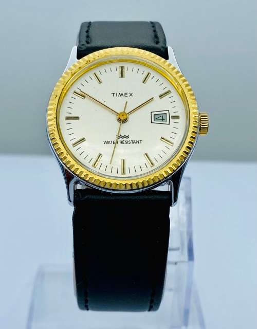 Men's Watches *TIMEX FLUTED TWOTONE DRESS WATCH* MANUAL WIND! was