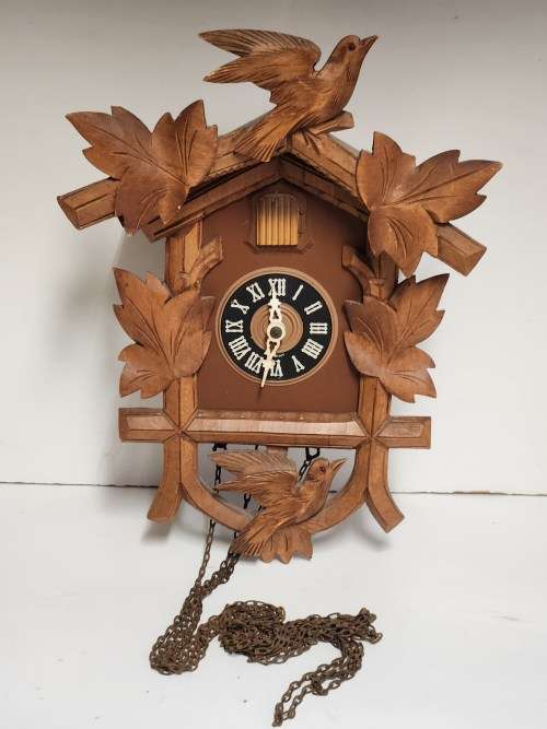 Cuckoo & Wall Clocks VINTAGE HUBERT HERR MADE IN GERMANY CUCKOO CLOCK, NO WEIGHTS, PENDULUM