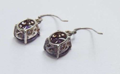 Silver Bead threader earrings.