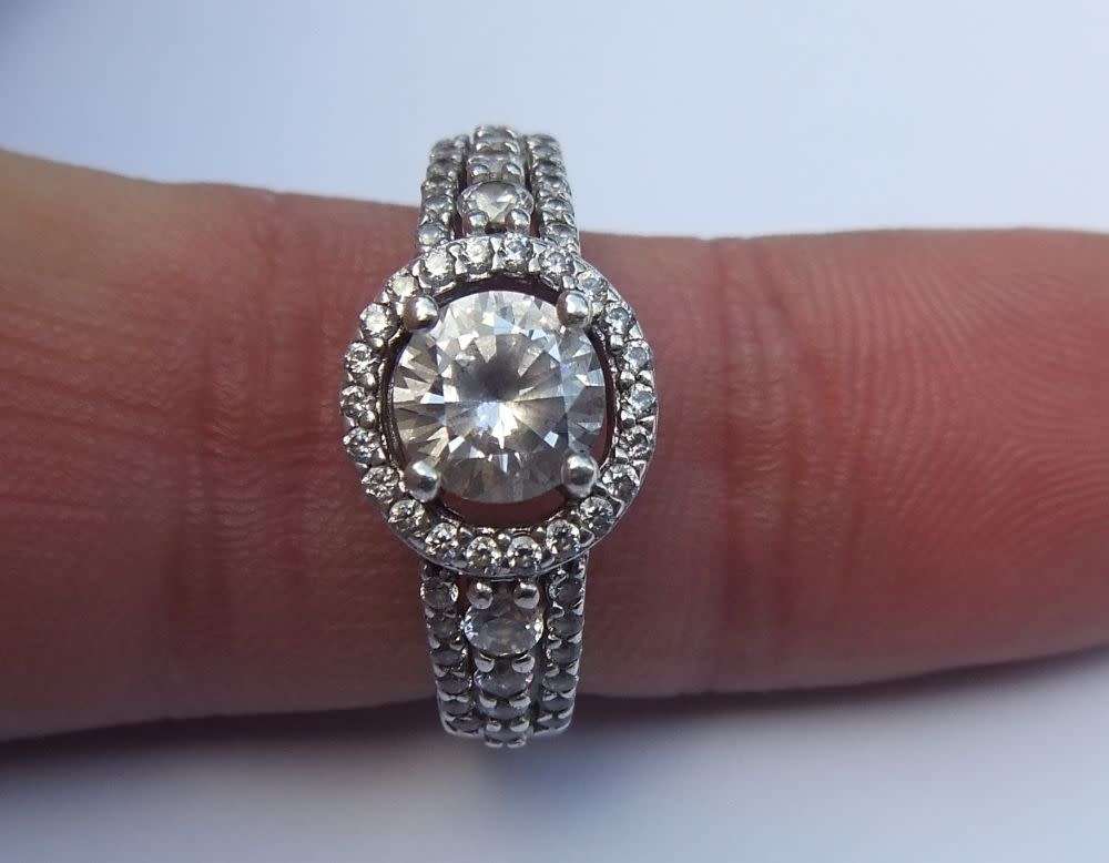 Rings - WOW !! A BEAUTIFUL SOLID STERLING SILVER RING SET WITH MORE ...