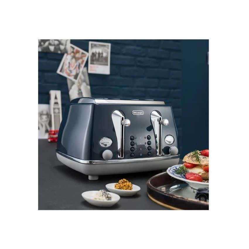 Toasters Delonghi Icona Capitals 4 Slice Toaster, London Blue