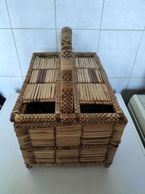 Other Outdoors Square Rattan Picnic Basket with Lid was sold for R51