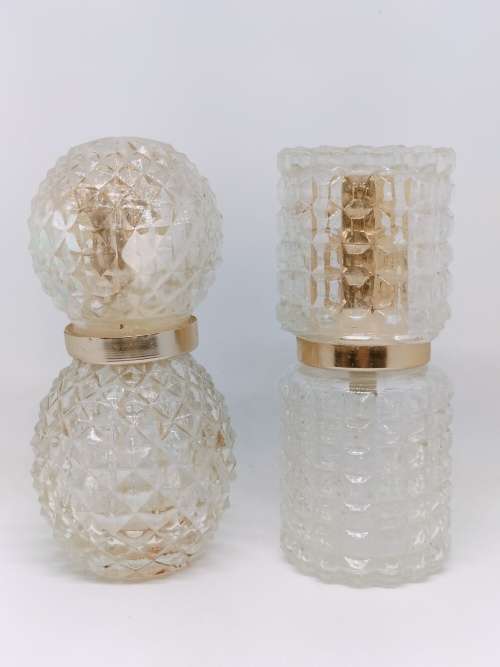 Perfume & Scent Bottles Pair of Circa 1950 two Diamond Cut Refillable
