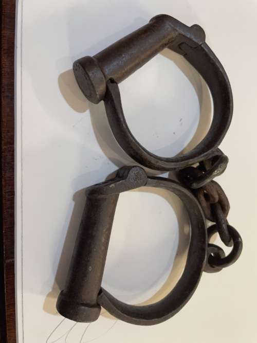 Other Antiques & Collectables VINTAGE PAIR OF HANDCUFFS MADE IN CAPE