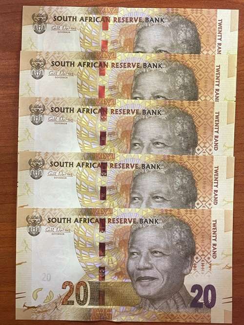Gill Marcus - MARCUS R20 - AA series and set of 5 consecutive notes ...