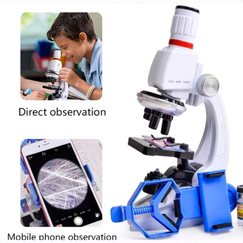 Learning & Educational Toys Microscope Kit Magnification 100X 400X