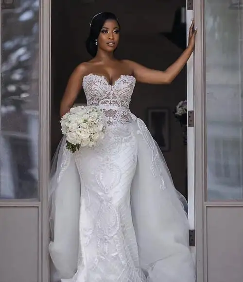 Wedding Dresses - Two pieces lace wedding dress was listed for R6,599. ...