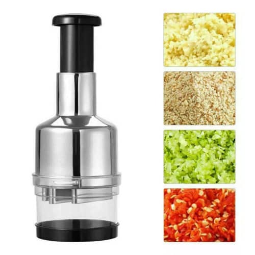 Manual Hand Press Garlic Onion Chopper Vegetable Food Cutter Processor –  vacpi