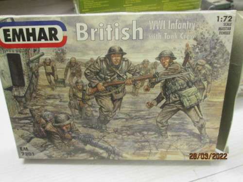 Infantry - 1: 72 SCALE : KIT : EMHAR : BRITISH WWI INFANTRY WITH TANK ...