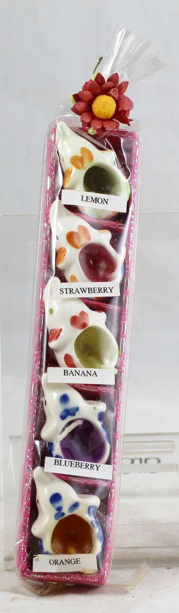 Porcelain & Ceramic Set of 5 Miniature Scented Elephant Candles