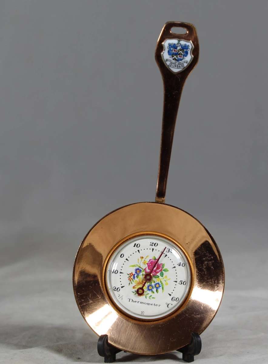 Other Ornaments Souvenir Spoon Durban with Thermometer Copper