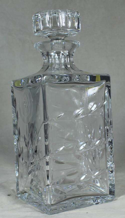 Decanters VITRIA HANDCRAFT LEAD CRYSTAL GLASS ROSE CUT DECANTER