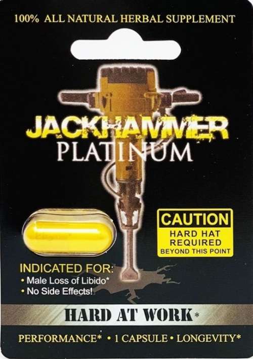 Other Supplements & Nutrition JackHammer Platinum Male Enhancement Pill Box of 24 Capsules