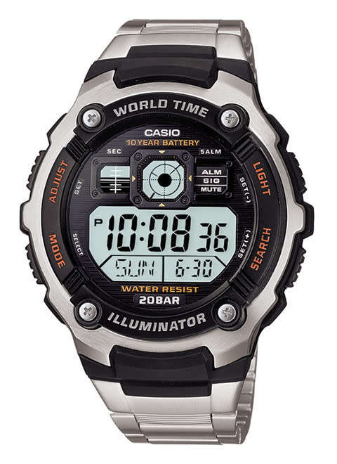 casio men's world time illuminator watch
