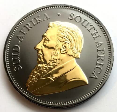 KRUGERRAND Black Ruthenium 1 Oz Silver Coin 1 Rand South Africa 2017 