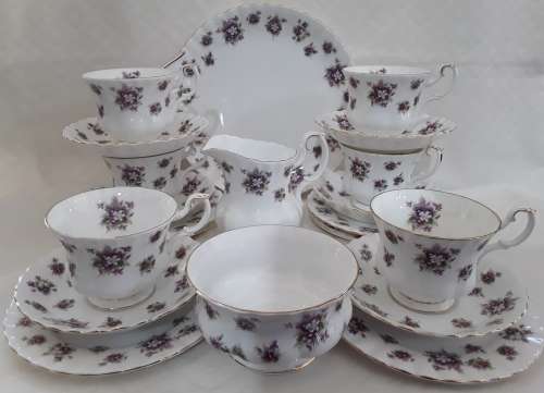 English Porcelain Royal Albert Sweet Violets Pc Tea Set Was Listed For R On