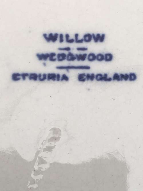 English Porcelain Beautiful Rare c1894 Willow Wedgwood Etruria