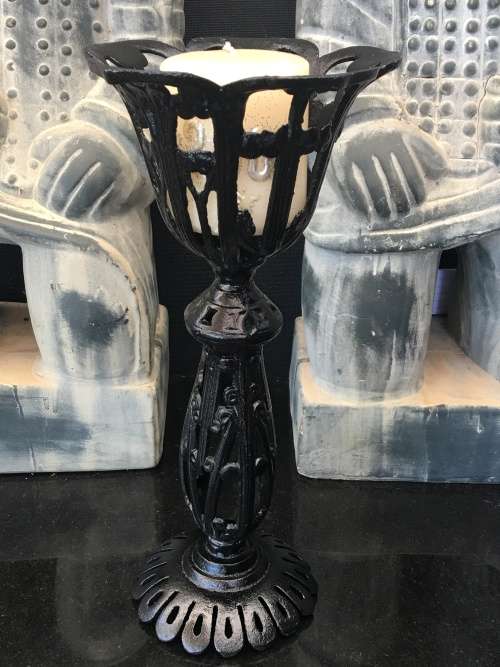 Candlesticks & Candle Snuffers Beautiful Large Vintage Japanese Cast