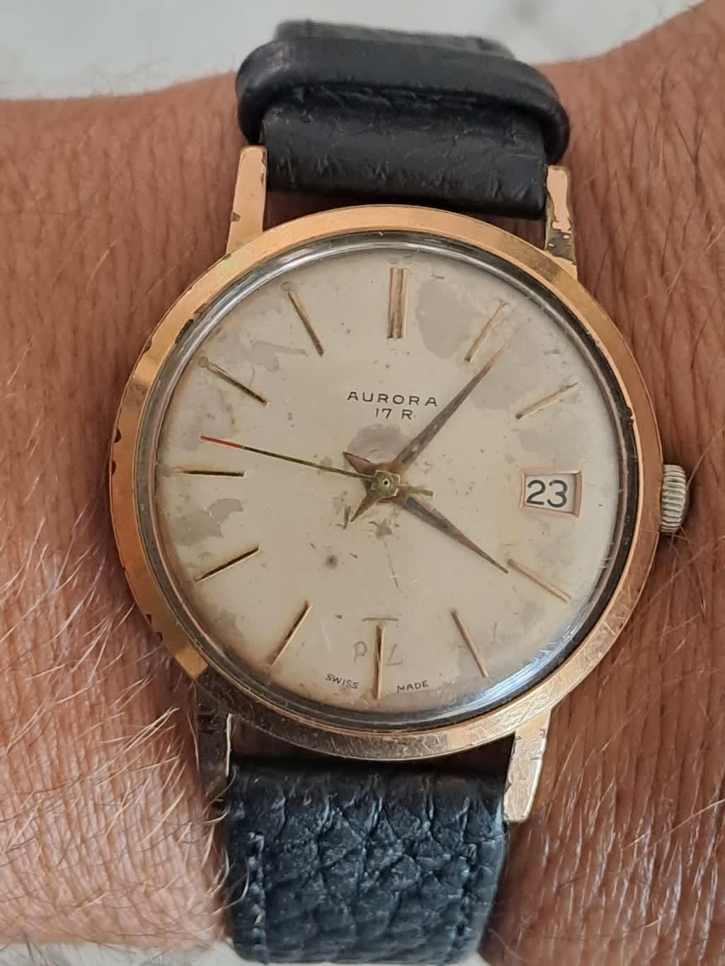Men's Watches - Vintage men`s aurora was sold for R251.00 on 20 Dec at ...