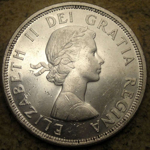 The Americas - Canada: 1964 Queen Elizabeth II Silver (80% ...