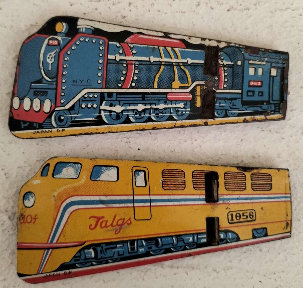 Vintage Toys Vintage tin toy train whistles (x2) for sale in
