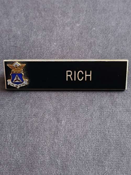 Other Militaria Civil Air Patrol `Rich` Name Tag as per photograph was listed for R30.00 on