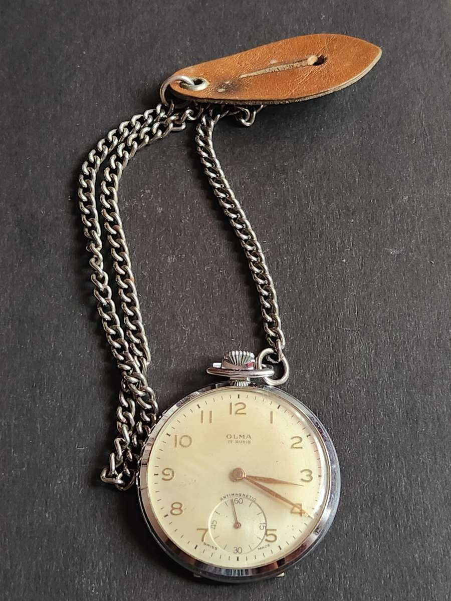 Pocket Watches - Vintage Olma 17 Rubies Swiss made Antimagnetic Pocket ...