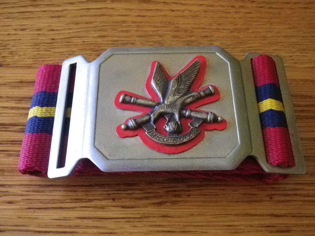 Belts & Buckles SADF 4 FIELD REGT. BUCKLE + SHORTENED PIECE OF
