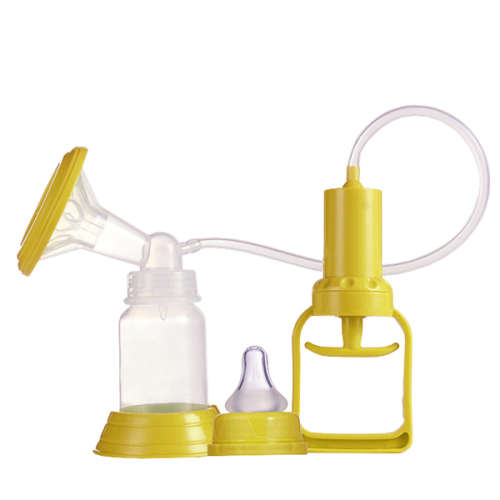Breast Pumps Manual Breast Pump with Lid for Breastfeeding Yellow