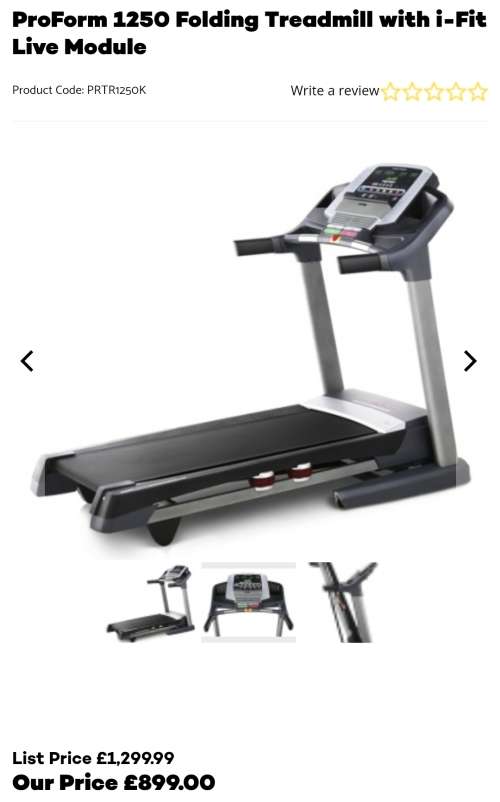 Proform 1250 hotsell
