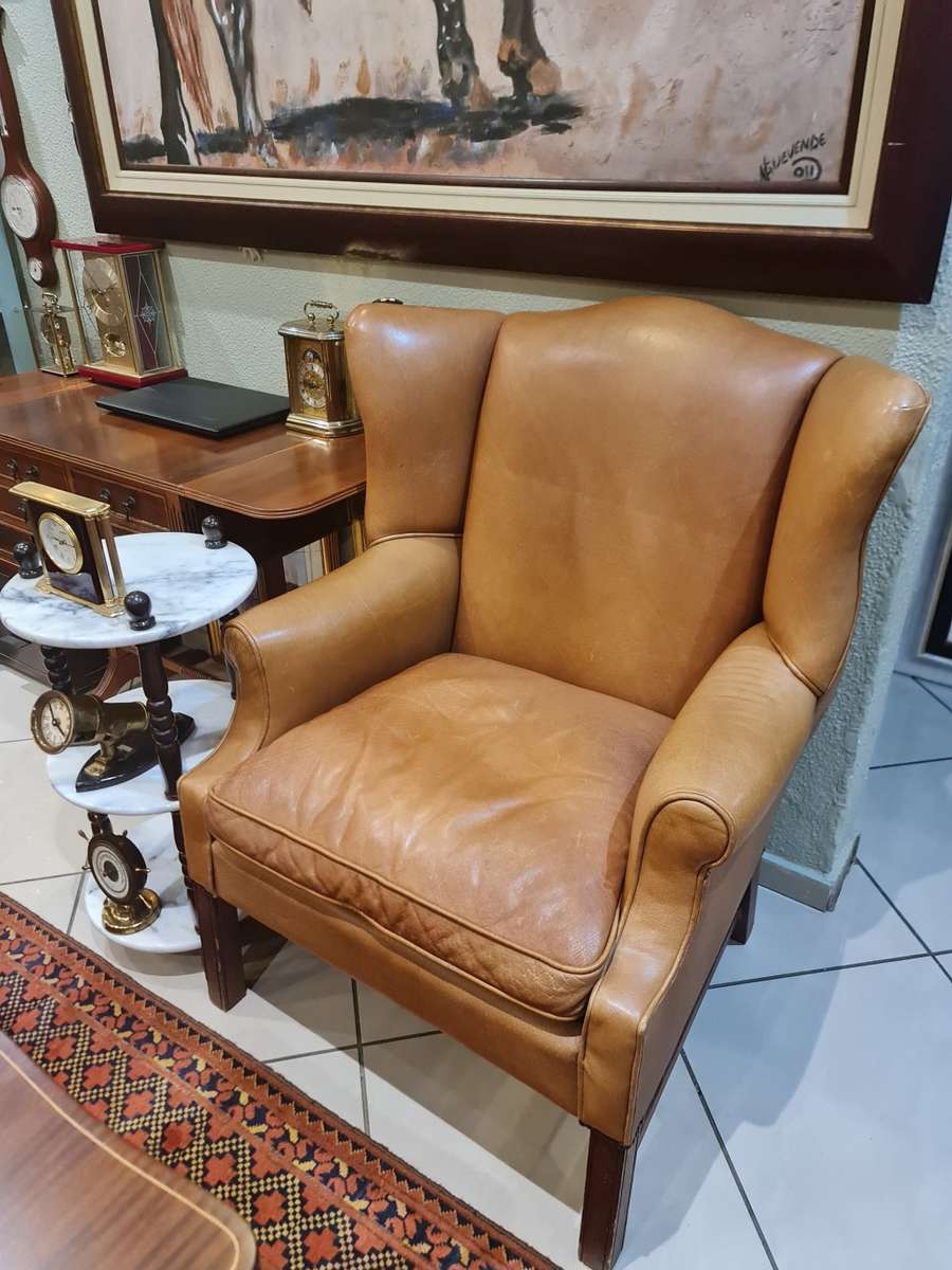 Couches & Chairs - Genuine Leather Ciga Wingback Chair for sale in ...