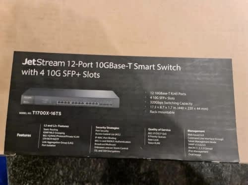 T1700X-16TS, JetStream 12-Port 10GBase-T Smart Switch with 4 10G SFP+