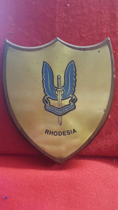 Plaques - RHODESIA; SAS RHODESIA PLAQUE was sold for R475.00 on 14 Nov