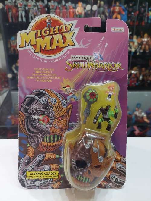 Comic Book MOC 1992 MIGHTY MAX SKULL WARRIOR Vintage Figures for sale