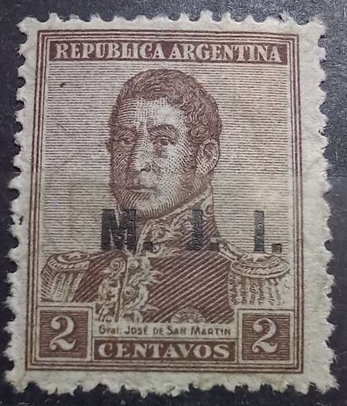 Argentina - 1920 Argentina 2C MH with MJI (Ministry of Justice ...