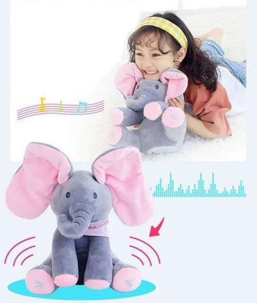 Other Hobbies - Plush Toy peek-a-boo Musical Elephant, Baby Children ...