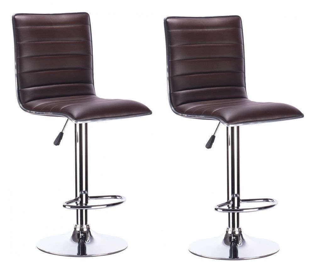 Chairs, Stools & Footstools Chrome Base PU Leather Bar Stools
