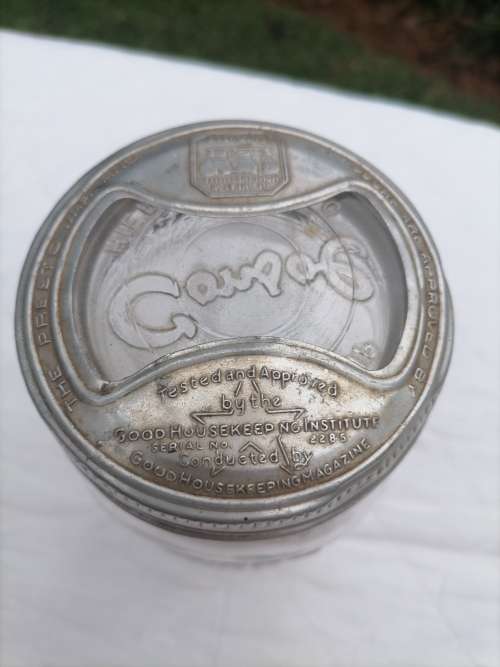 Bottles ANTIQUE CONSOL PRESERVE JAR/INMAAKBOTTEL TESTED/APPROVED BY