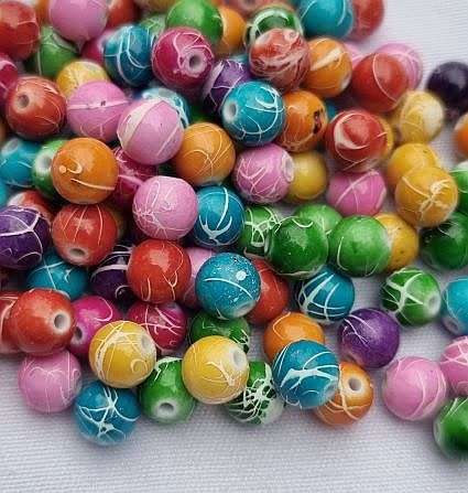 Acrylic & Lucite Beads - +/- 380Pcs (100g) x 8mm Mixed / Acrylic ...