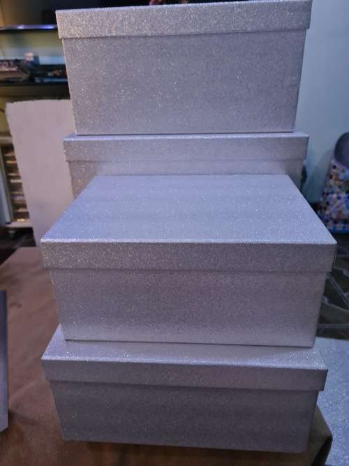 Other Home & Living STACKABLE SILVER BOXES(10 LIDS AND 10 BOXES) for