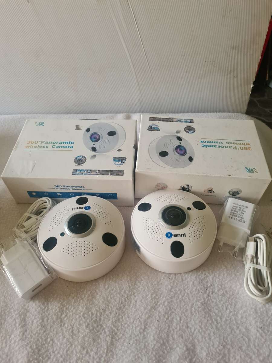 Surveillance Cameras SET OF TWO VR 360 DEGREES PANAROMIC WIRELESS