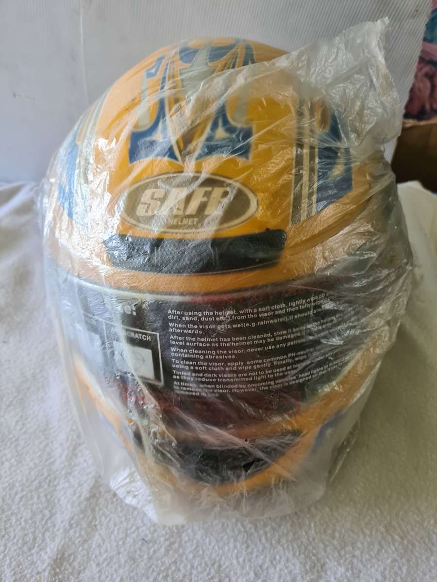 Helmets SAFE HELMET WITH VISOR PROTECTOR was sold for R211.00 on 17