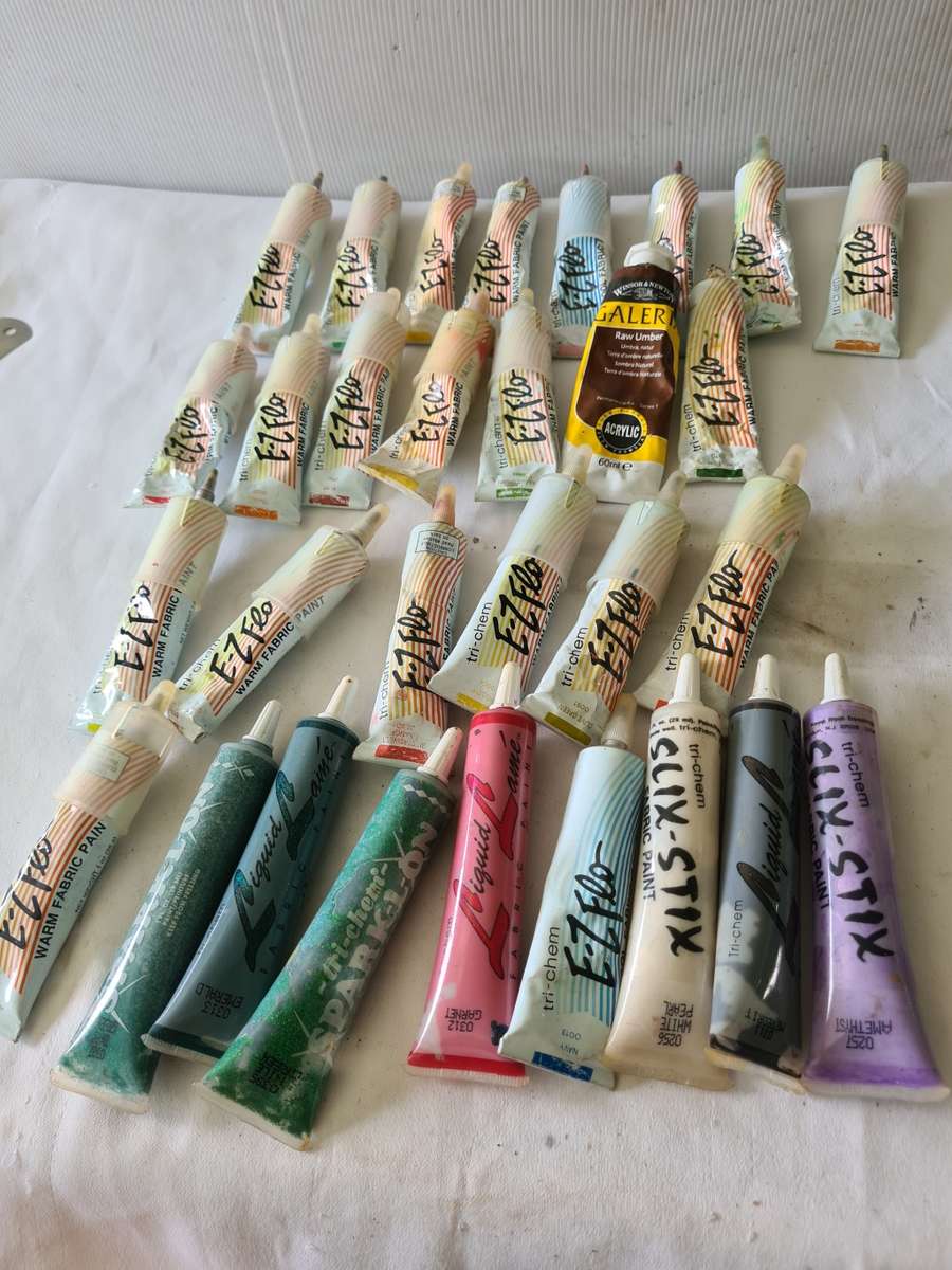 Oils, Acrylic & Watercolour Paints JOBLOT FABRIC PAINTS for sale in