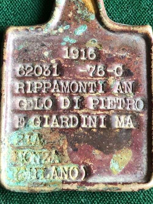 International Badges & Insignia STANDARD ISSUE DOG TAG FOR ITALIAN